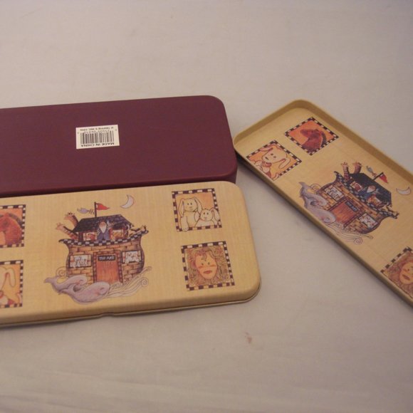 NOAH'S ARK VINTAGE 4 SPECIALTY CONTAINERS TIN/METAL - Picture 10 of 11